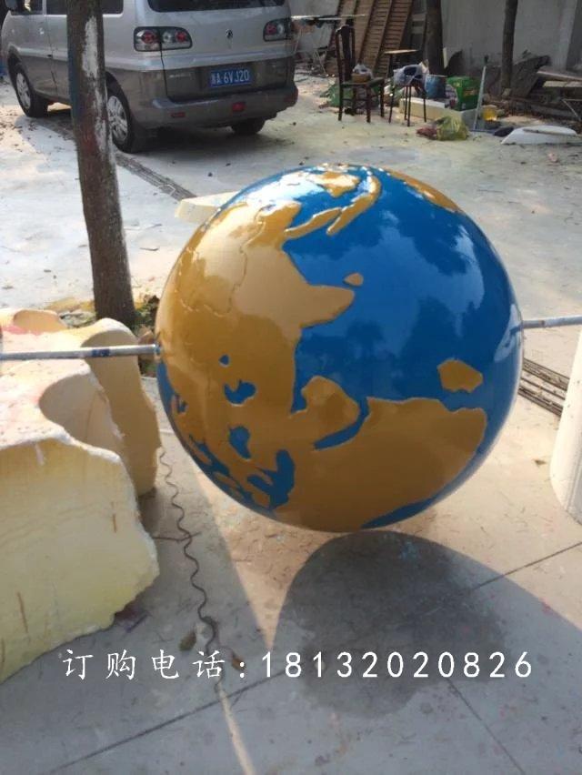 玻璃鋼地球儀雕塑,玻璃鋼仿真地球雕塑 (1)