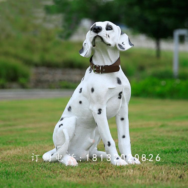 斑點(diǎn)狗雕塑,玻璃鋼仿真動物雕塑 (3)