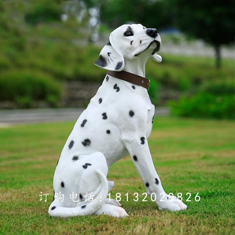 斑點(diǎn)狗雕塑,玻璃鋼仿真動物雕塑 (2)