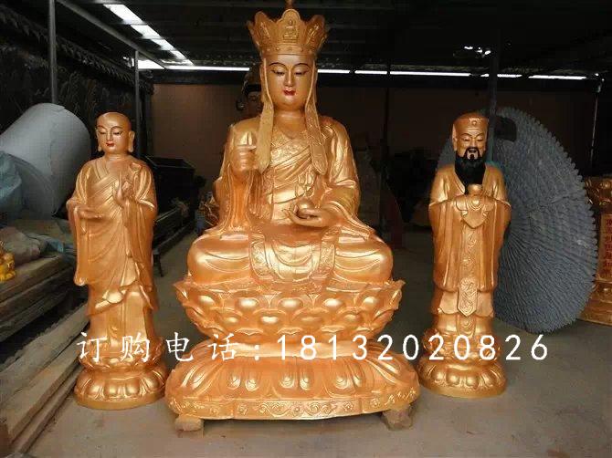 地藏王菩薩雕塑,玻璃鋼坐式佛像