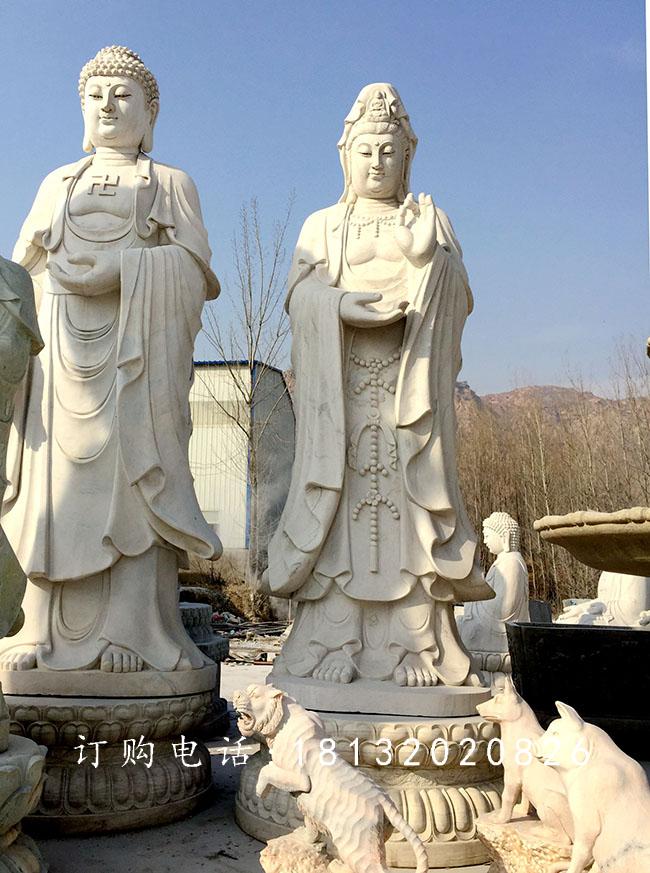 立式佛像石雕,觀音石雕