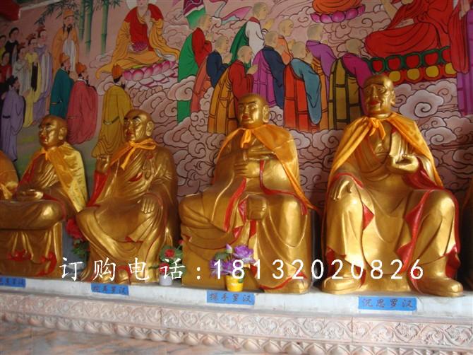 玻璃鋼十八羅漢雕塑,寺廟羅漢雕塑 (1)