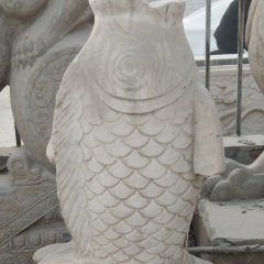 噴水魚石雕，公園噴泉石雕