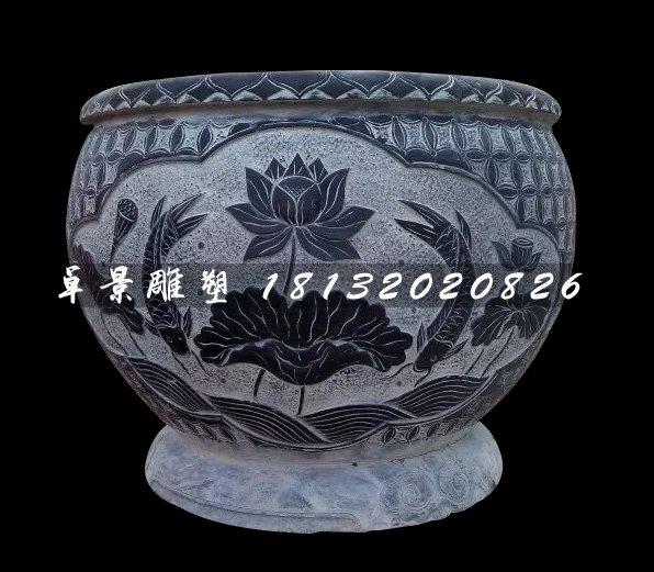 青石花盆,仿古石水盆(1)