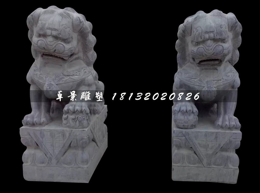 北京獅石雕,青石獅子