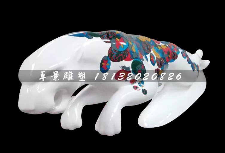 玻璃鋼豹子雕塑,玻璃鋼彩繪雕塑 (3)