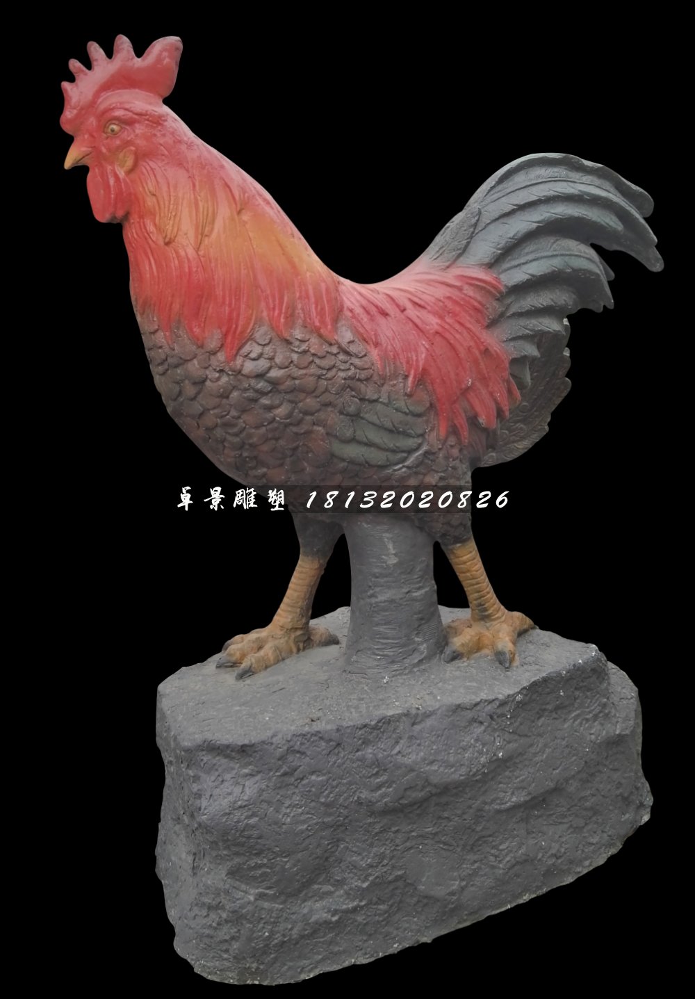 玻璃鋼公雞雕塑,仿真動(dòng)物雕塑 (1)