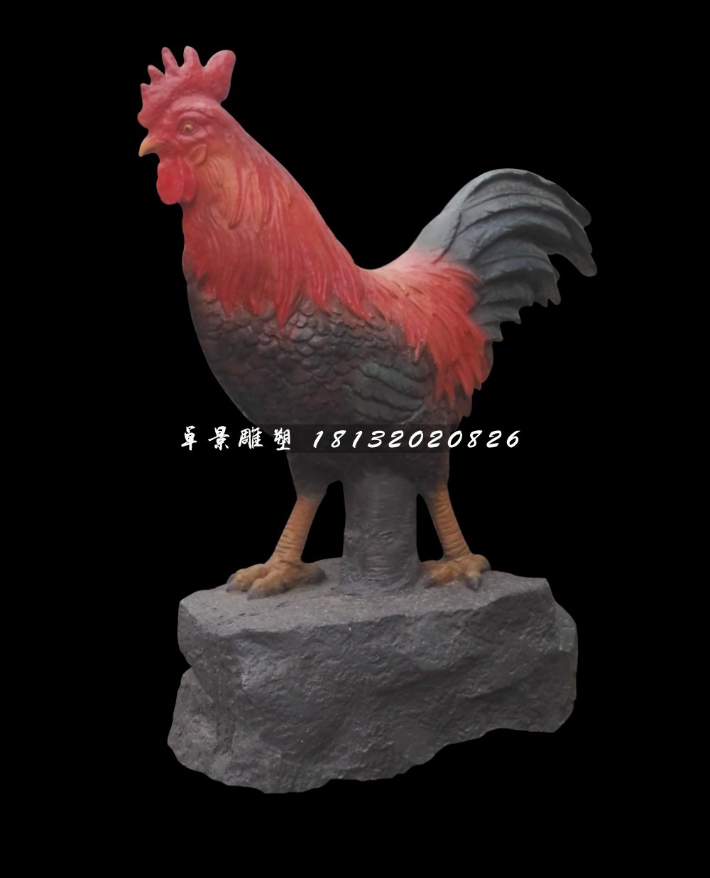 玻璃鋼公雞雕塑,仿真動(dòng)物雕塑 (3)