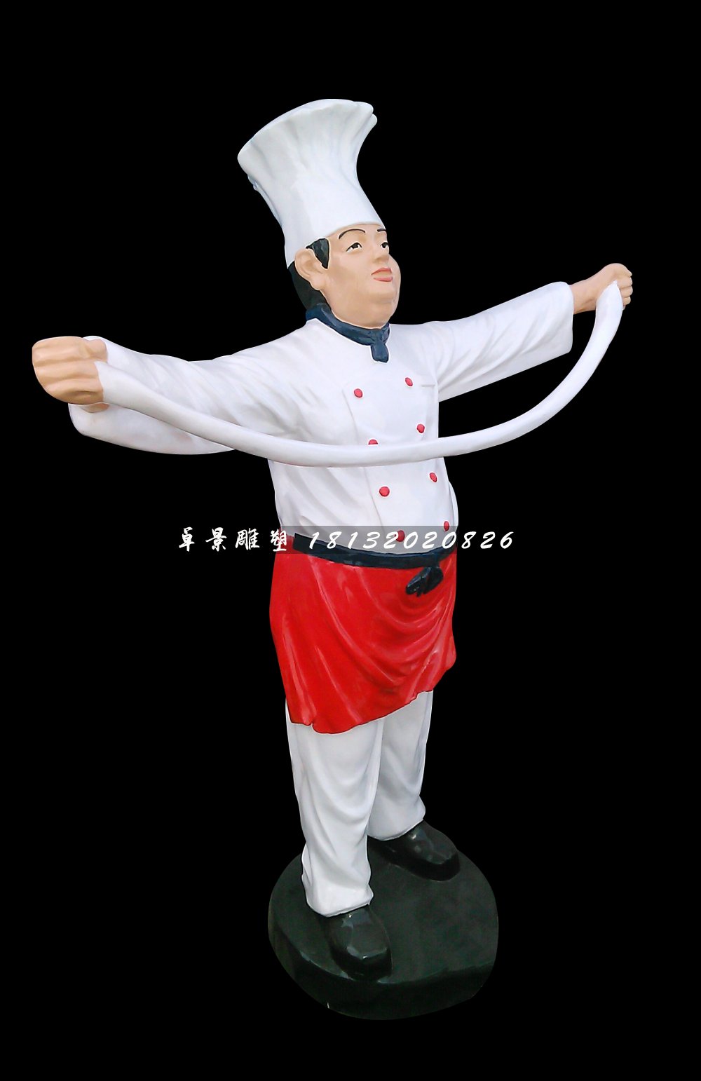 抻面廚師雕塑,玻璃鋼人物雕塑