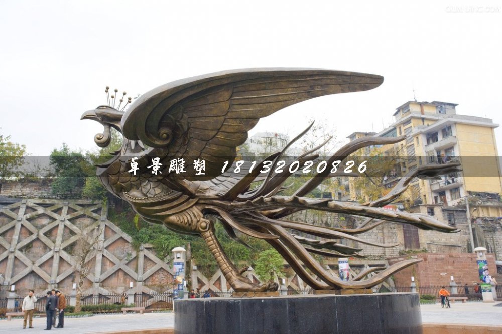鳳凰銅雕,廣場鳳凰銅雕 (2)