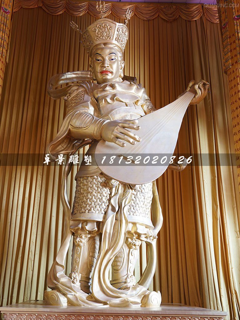 持國天王銅雕,寺廟神仙銅雕