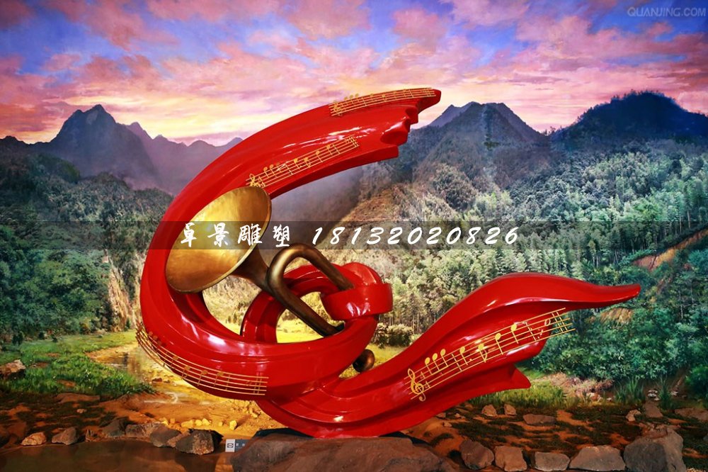 沖鋒號銅雕,八一起義紀念雕塑
