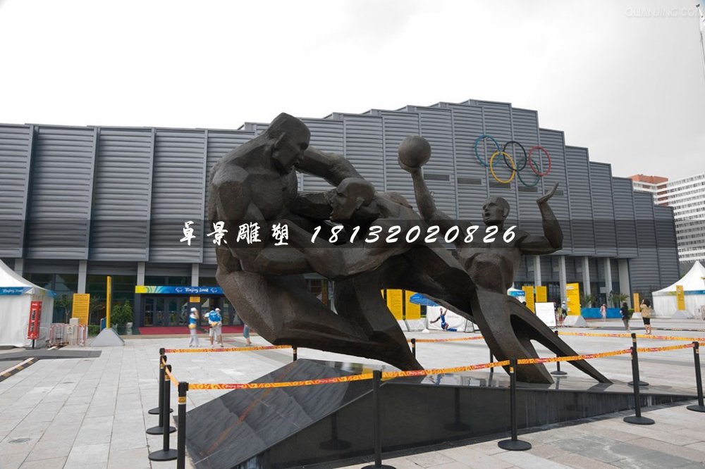 打籃球銅雕,廣場運動雕塑