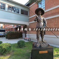 劉三姐唱歌銅雕，廣場人物銅雕