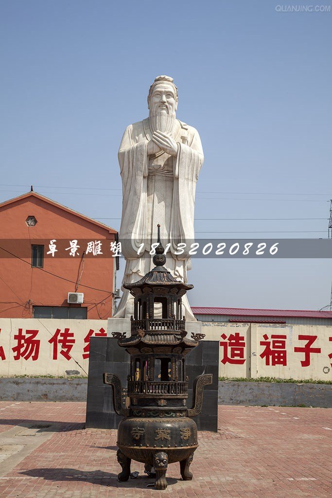 石雕孔子,校園古代名人石雕 (3)
