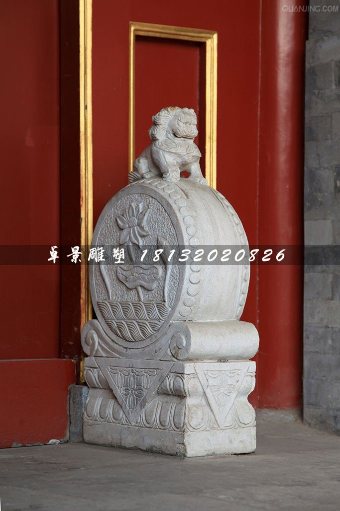 抱鼓石,仿古獅子石門墩