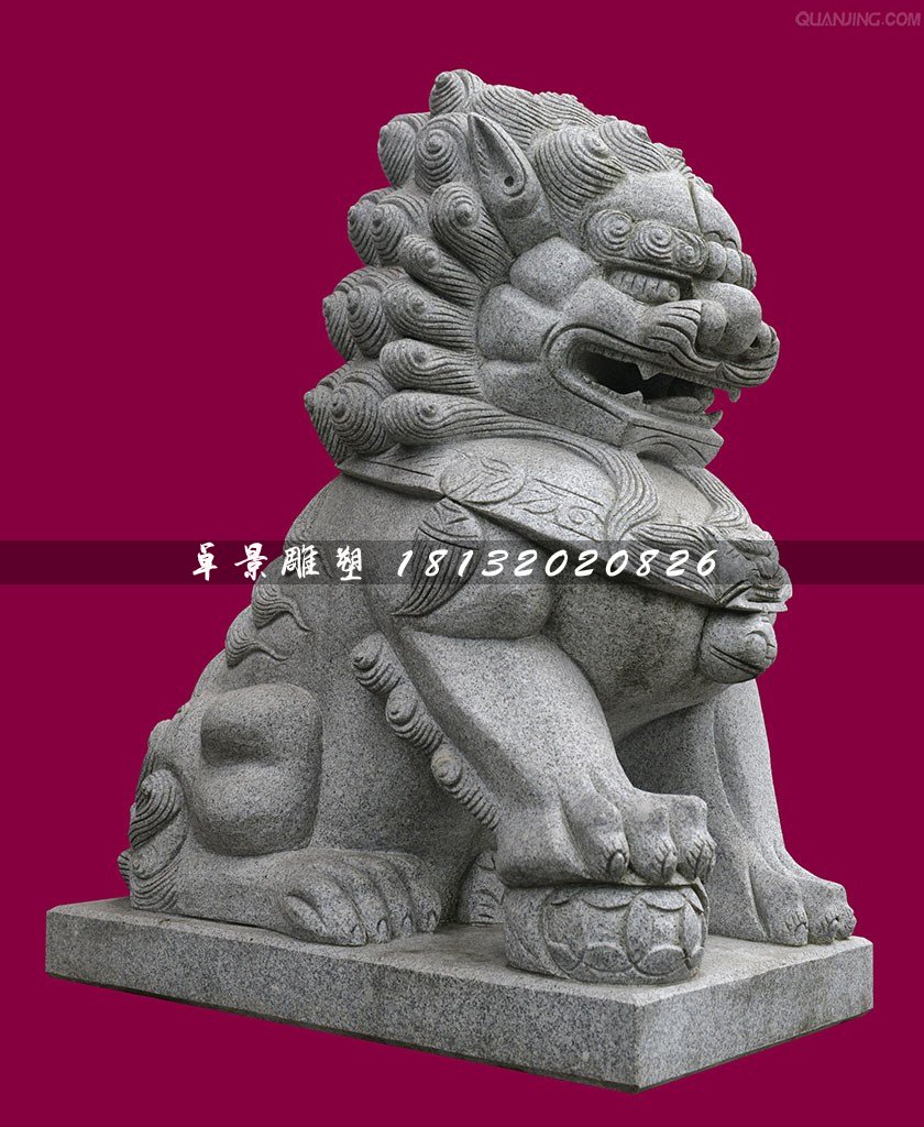 北京獅石雕,大理石獅子雕塑 (3)