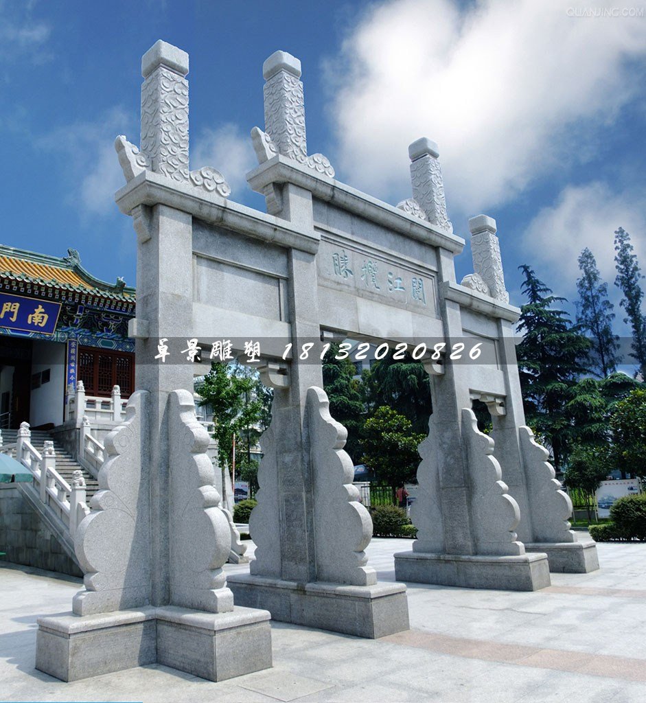 大理石牌坊,廣場三門牌坊石雕