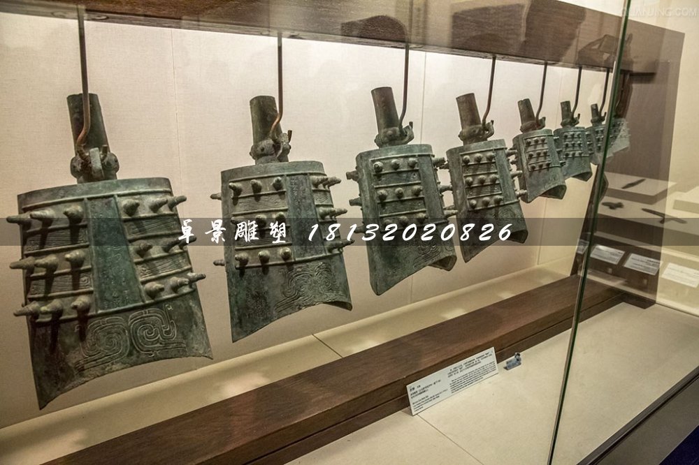 編鐘銅雕,古代樂器銅雕 (3)