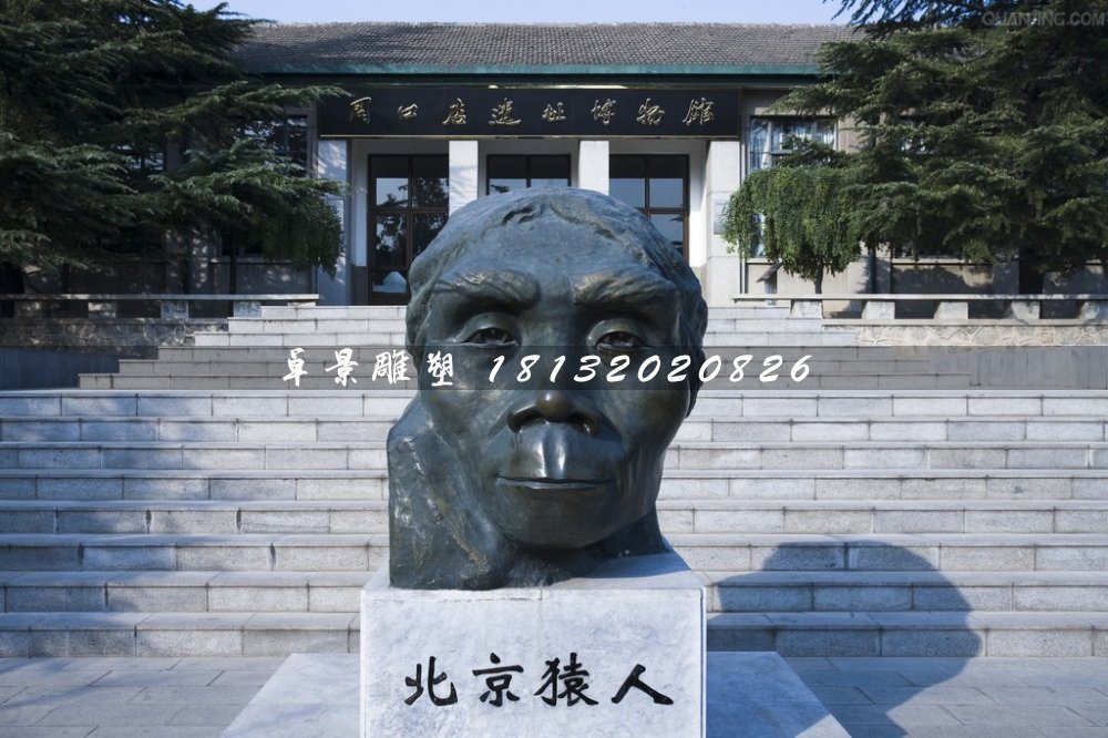 北京猿人銅雕,仿真銅雕