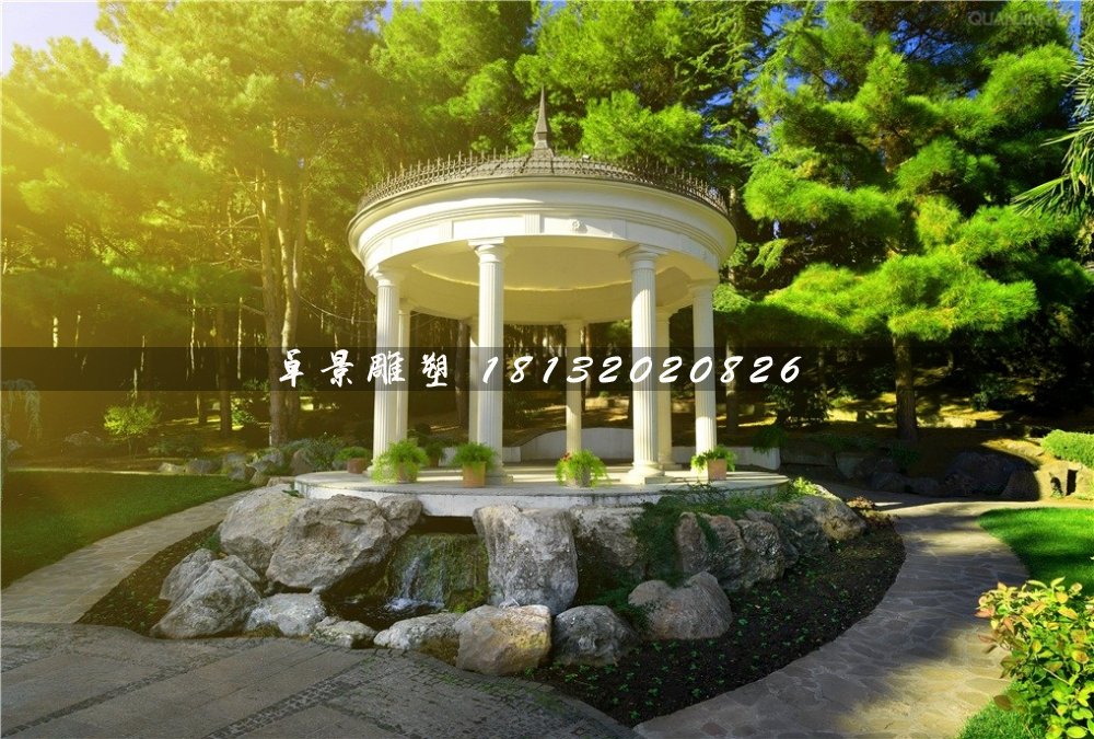 涼亭石雕,歐式涼亭石雕