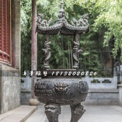 寺廟銅香爐，三足銅香爐