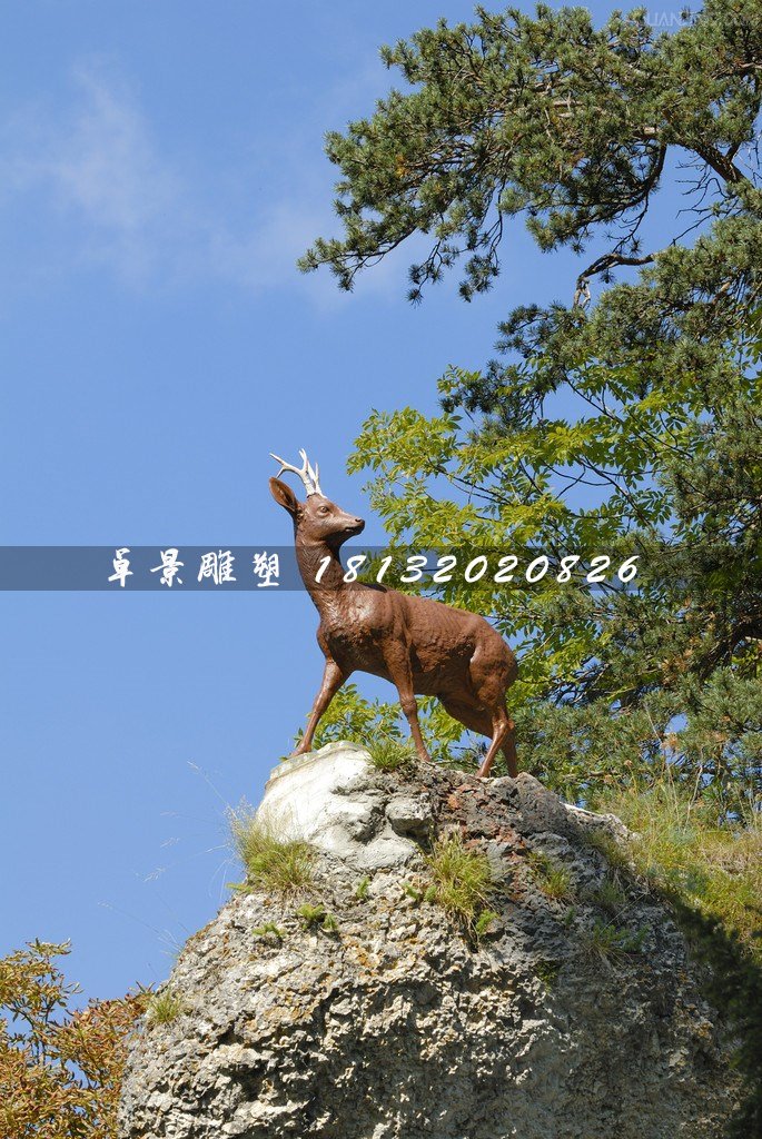 小鹿雕塑,玻璃鋼仿真動物
