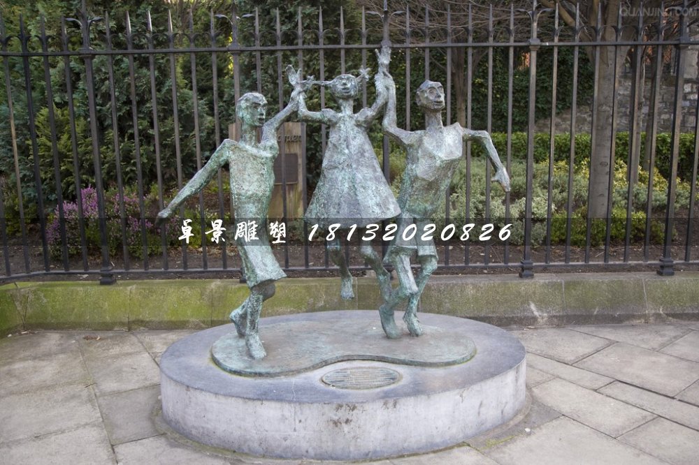 一家三口銅雕,公園天倫之樂銅雕