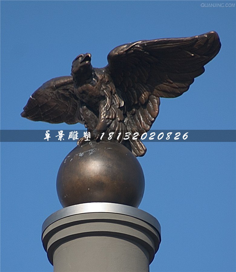 鷹踩球銅雕,廣場動物銅雕