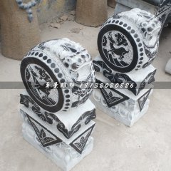 抱鼓石雕塑，仿古門墩雕塑