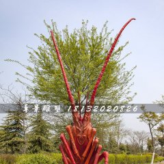 龍蝦雕塑，玻璃鋼仿真動(dòng)物