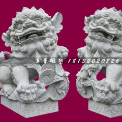 南獅石雕，大理石獻(xiàn)錢獅