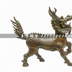 麒麟銅雕，廣場神獸銅雕