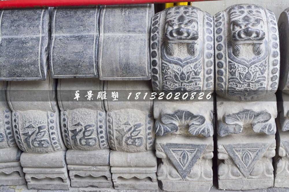 青石門墩,仿古抱鼓石雕塑