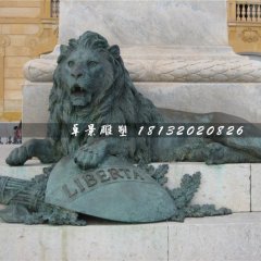 青銅獅子雕塑,西洋獅銅雕