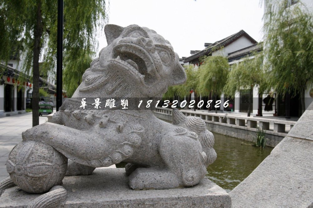 石雕獅子,網(wǎng)球獅石雕