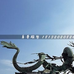 銅龍雕塑，廣場(chǎng)青銅神獸雕塑