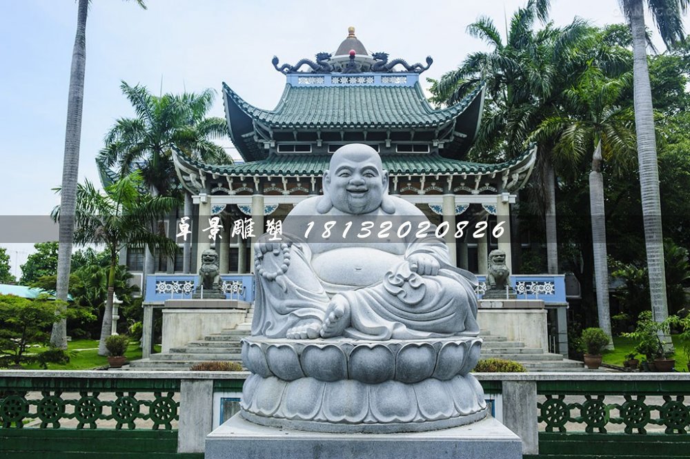 坐式彌勒佛雕塑,大理石佛像雕塑 (1)