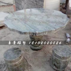 大理石桌椅雕塑,公園桌椅石雕