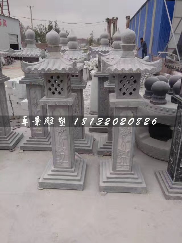 仿古石燈,青石燈雕塑 (3)