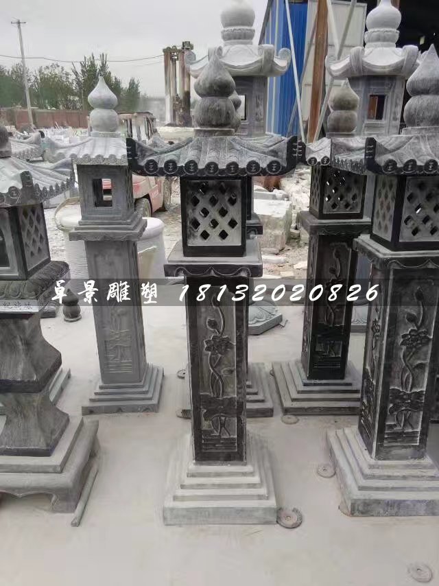 仿古石燈,青石燈雕塑 (2)