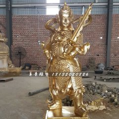 韋陀菩薩銅雕，寺廟銅佛像