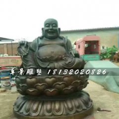 笑面佛銅雕,寺廟銅雕佛像