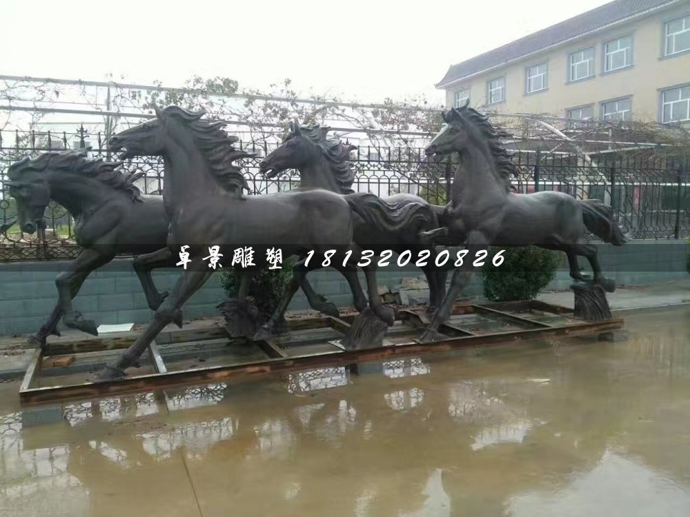 奔馬銅雕,公園動物銅雕