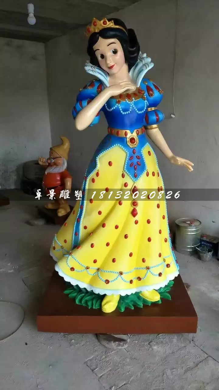 白雪公主雕塑,玻璃鋼卡通人物雕塑