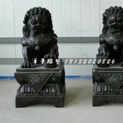 北京獅銅雕,小型銅獅子