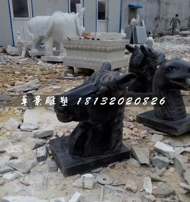 十二生肖獸首石雕,公園動物石雕 (5)