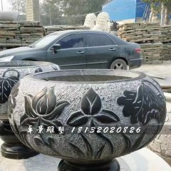 青石花盆,青石花盆雕塑