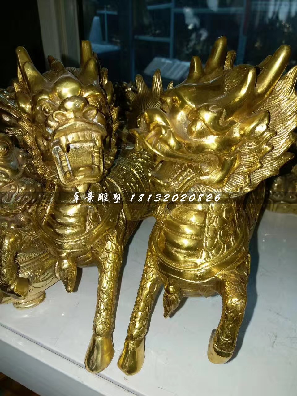 銅麒麟,鑄銅麒麟雕塑