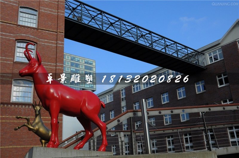 鹿雕塑,玻璃鋼動物雕塑